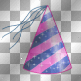 Glittery Party Hat (pink and blue)