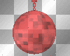 disco ball red