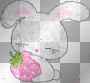 Bunny with a strawberry